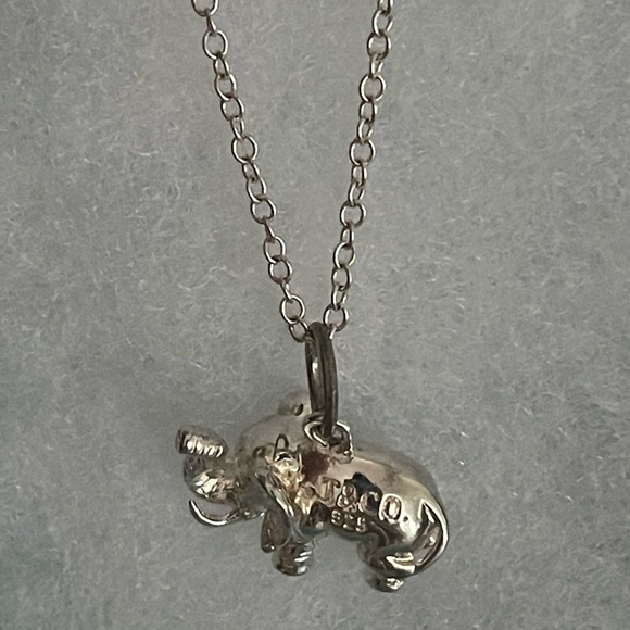 COA⭐️🐘TIFFANY & CO🐘⭐️VERY RaRe LUCKY⭐️🐘ELEPHANT🐘NECKLACE⭐️🐘OVER 30YRS OLD - Picture 3 of 8
